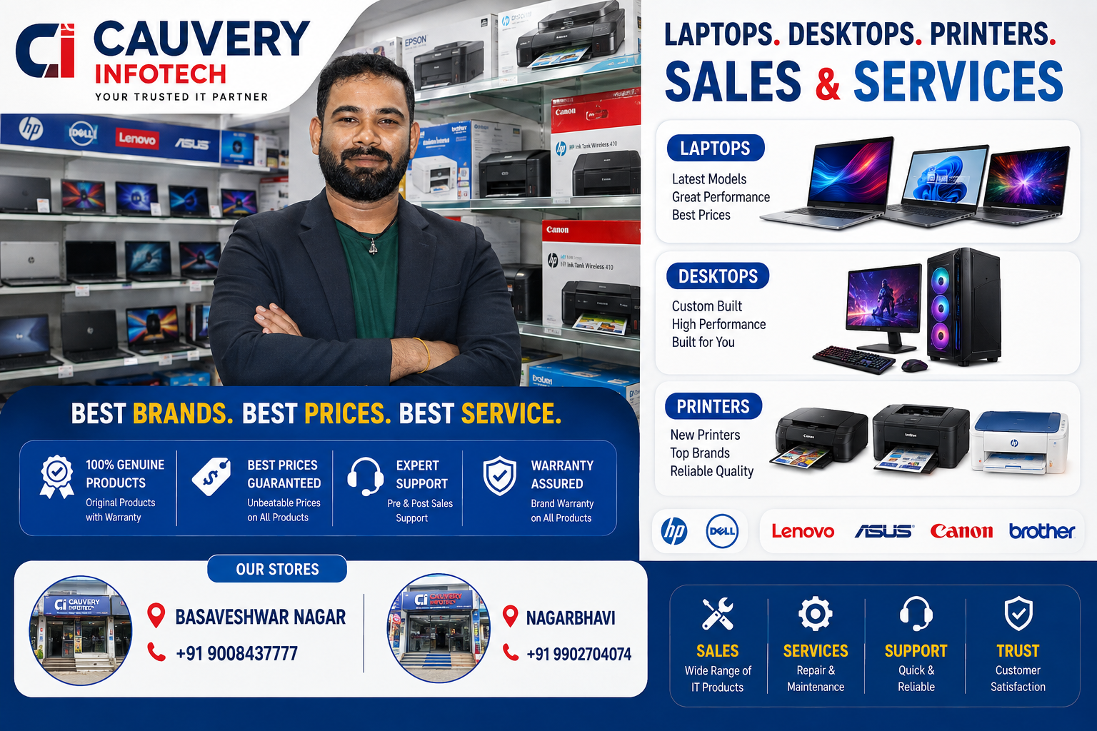 Cauvery Infotech Bengaluru — laptop, printer sales and repair